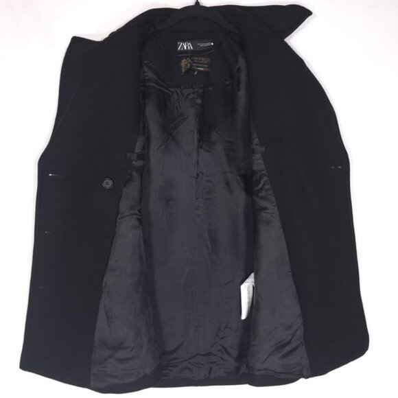NWOT ZARA PREMIUM Women’s MANTECO WOOL Blend Coat Oversized 2199/744/800 MEDIUM - Picture 3 of 13